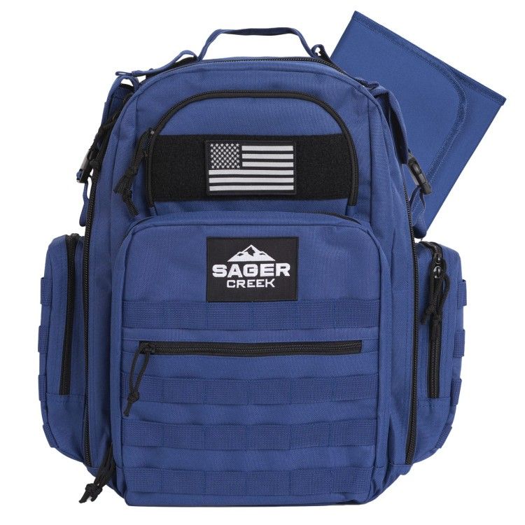 Dad Diaper Bag Backpack with Changing Pad. Waterproof Military Diaper Backpack for Men Insulated Compartment