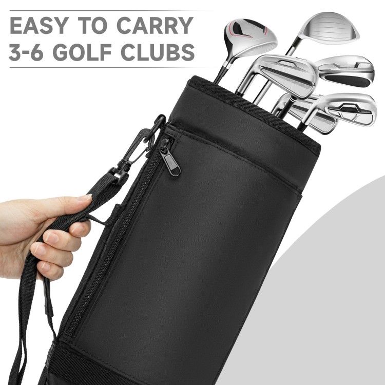 Golf Carry Bag 3-6 Golf Clubs Lightweight Foldable Travel Sunday Golf Bag Case with Strap