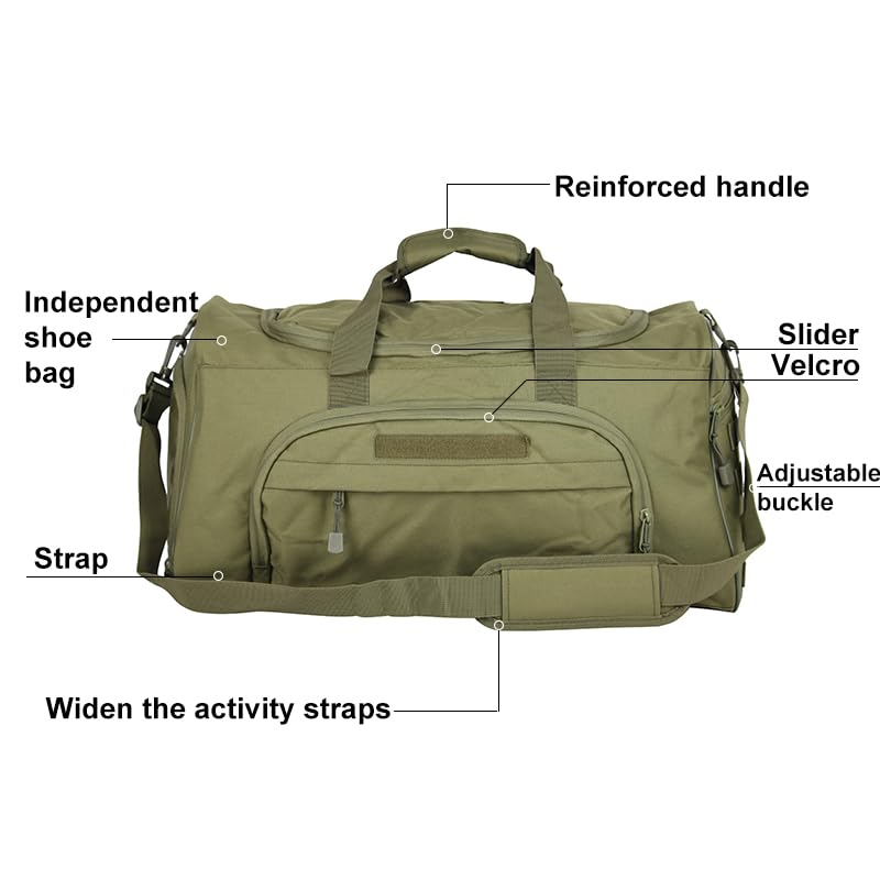 Gym Duffel Bag for Men Sports Duffel Bag with Shoe Compartment