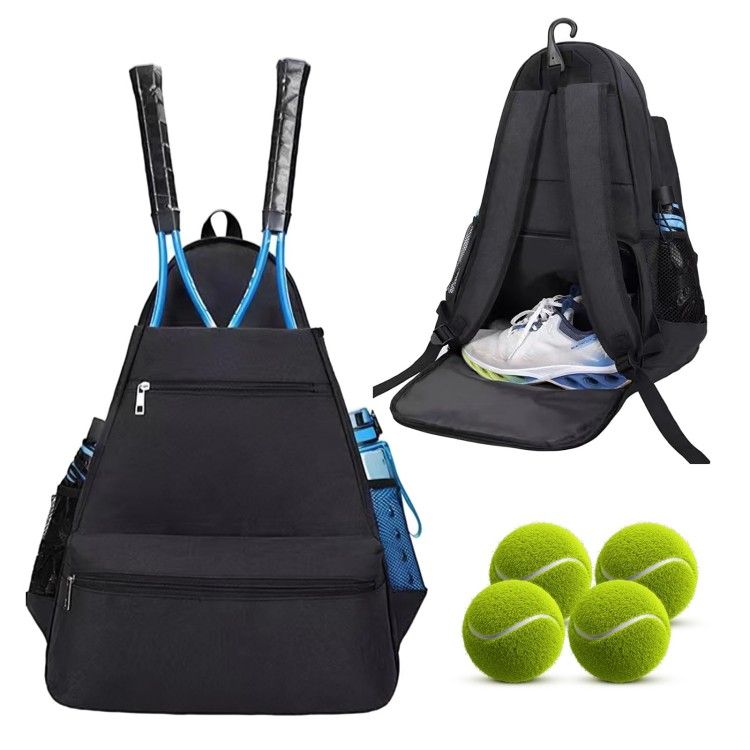 Men's Tennis Bag, Tennis Backpack with Shoe Compartment, Large Badminton Bag, Unisex