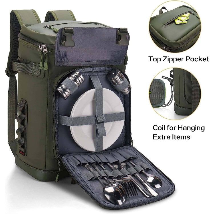 Large Capacity Picnic Cooler Backpack Insulated Thermal_yy