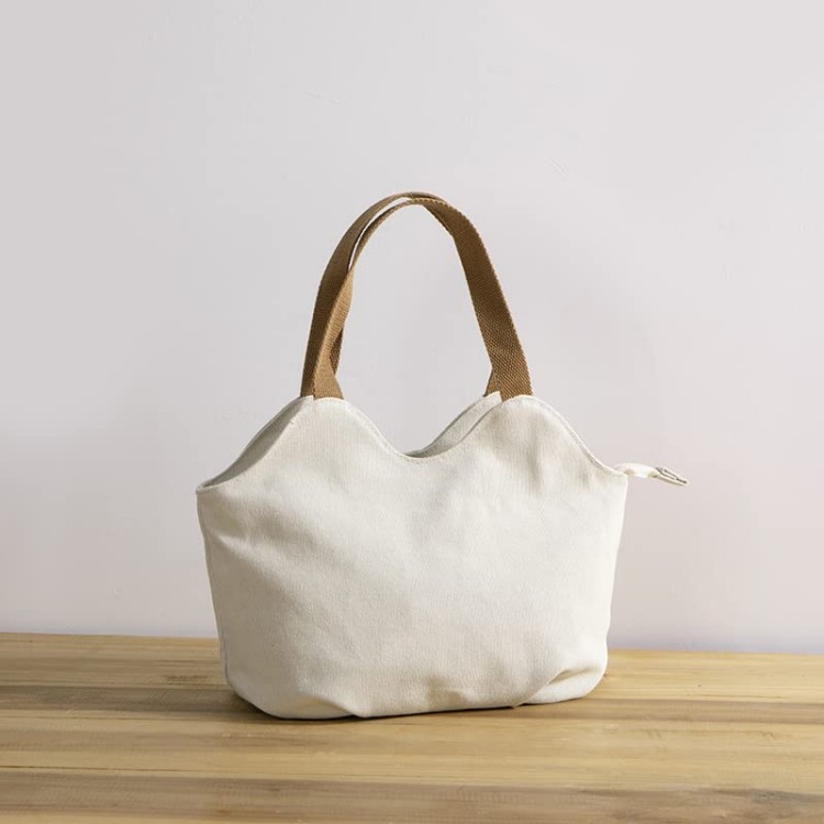 Canvas Tote Handbag With Zipper,Customized Purse