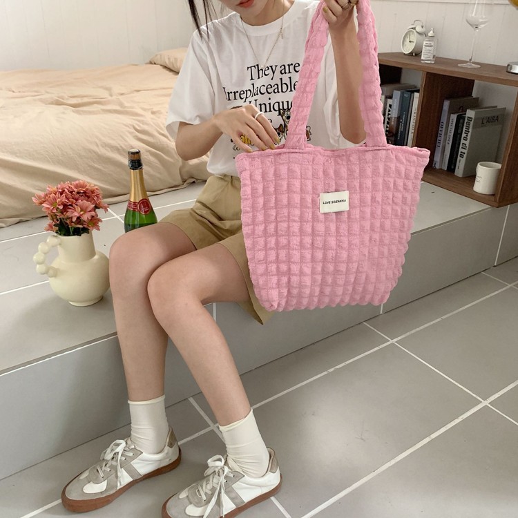 Japanese Style Cloud Bubble Flower Shoulder Bag For Female Student,Simple Handbag Vest Bag