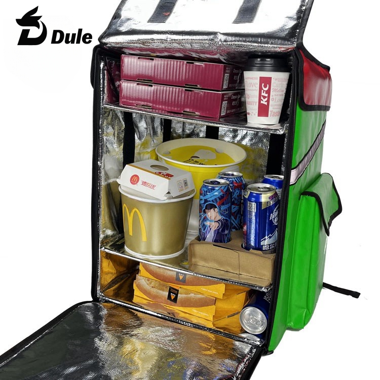 Large Capacity Bike Carrier Food Delivery Bag,Aluminium Heated Pizza Coffee Thermal Cooler Bags