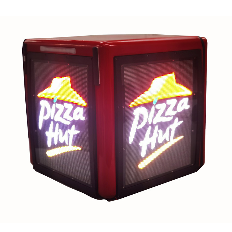 Ads Automatically Play Fiberglass Boxes,Food Delivery Box With LED Screen