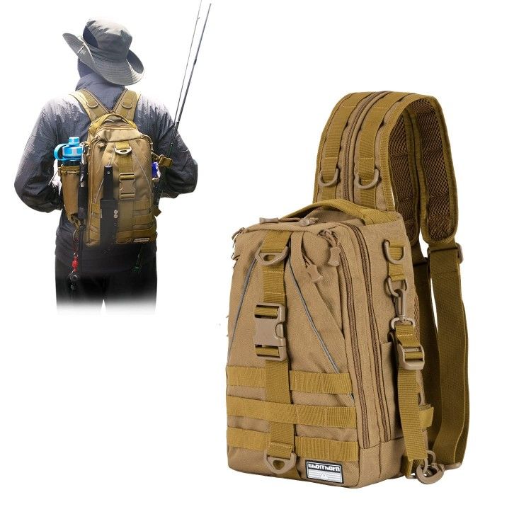 Fishing Backpack with Rod Holder Fishing Tackle Bag Fishing Gear Bag