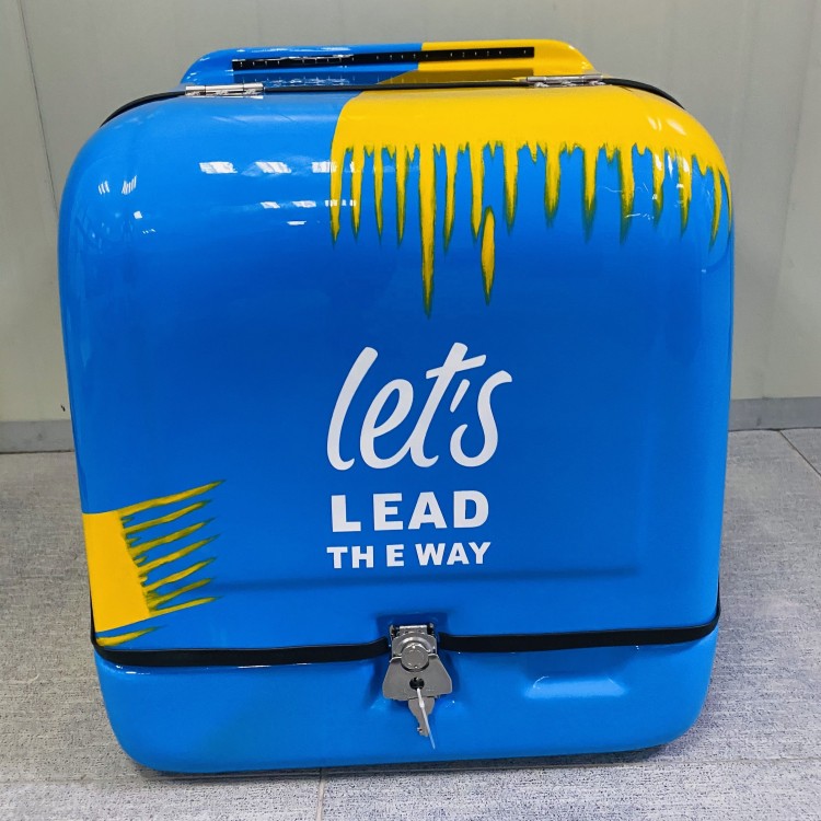 166L Motorcycle Rear Box with Insulated Layer,Waterproof FRP Trunk